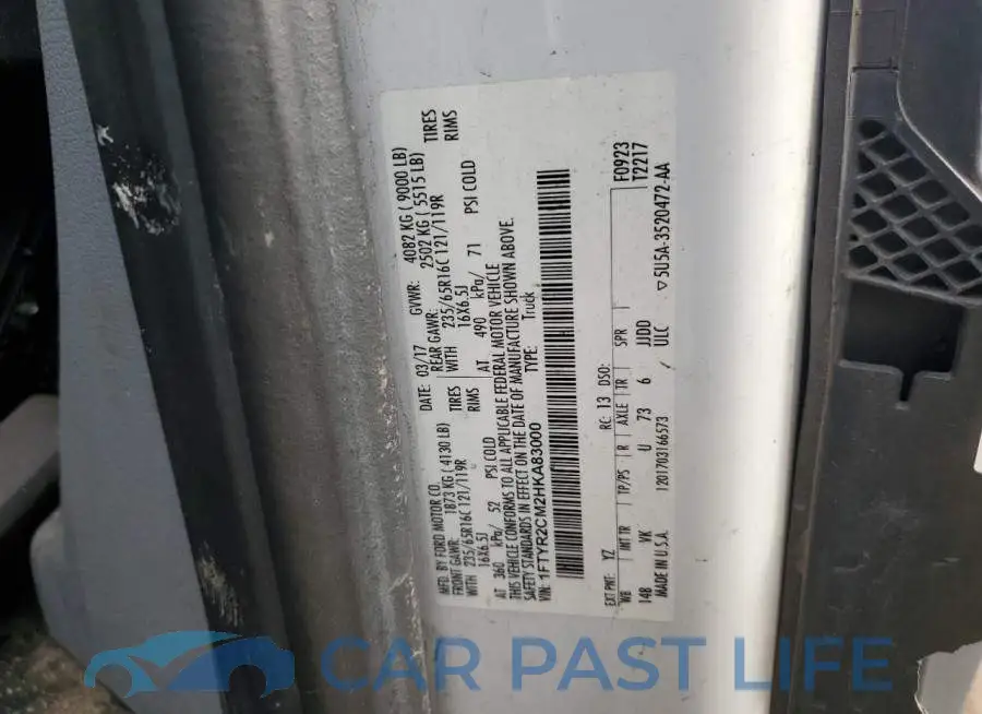 1FTYR2CM2HKA83000# 13