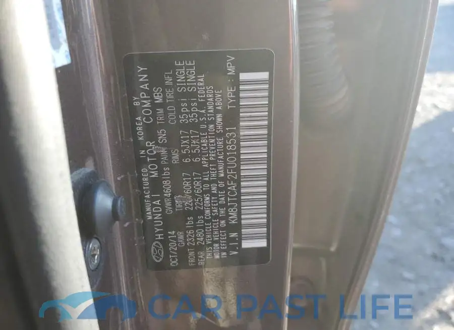 KM8JTCAF2FU018531# 14