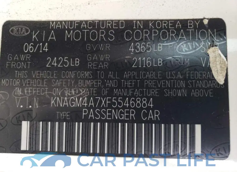 KNAGM4A7XF5546884# 12