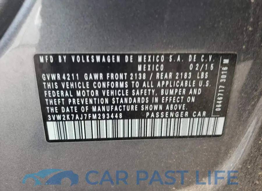 3VW2K7AJ7FM293448# 13