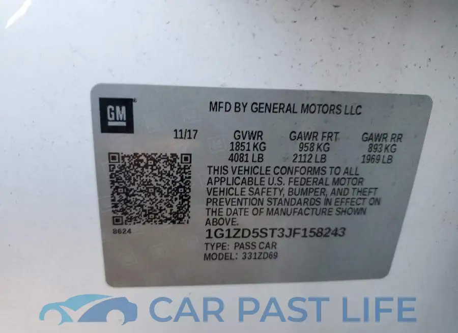 1G1ZD5ST3JF158243# 12