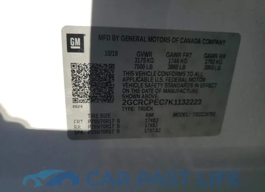 2GCRCPEC7K1132223# 12