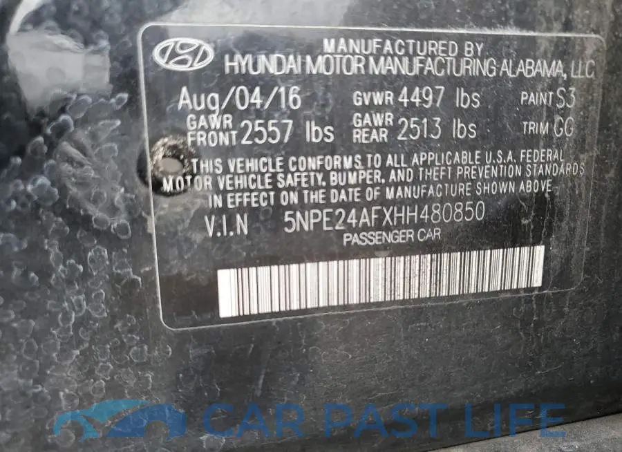 5NPE24AFXHH480850# 12