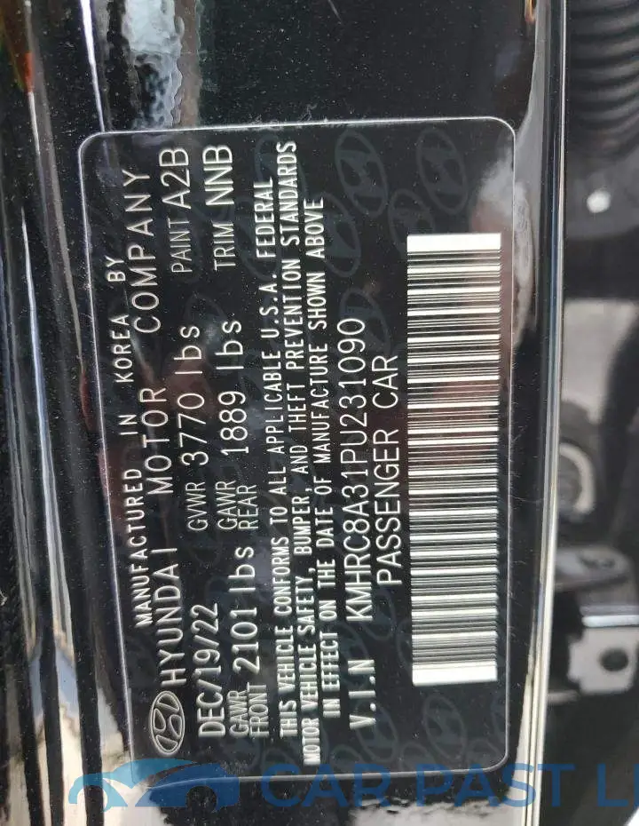 KMHRC8A31PU231090# 12