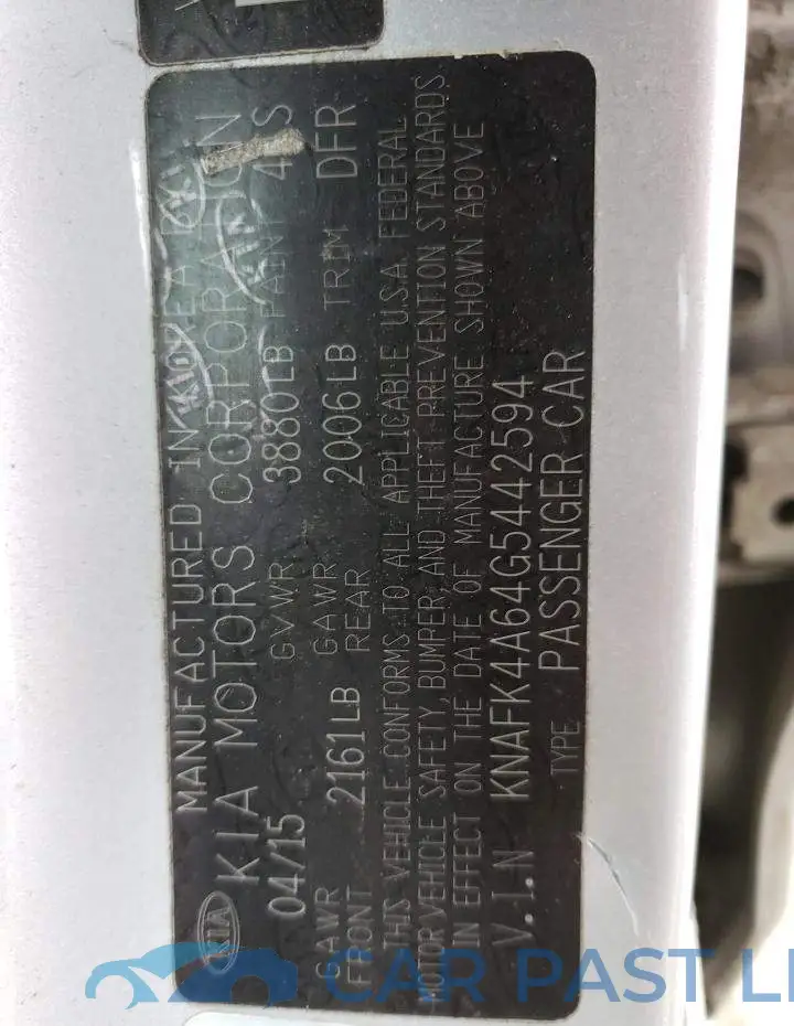 KNAFK4A64G5442594# 12