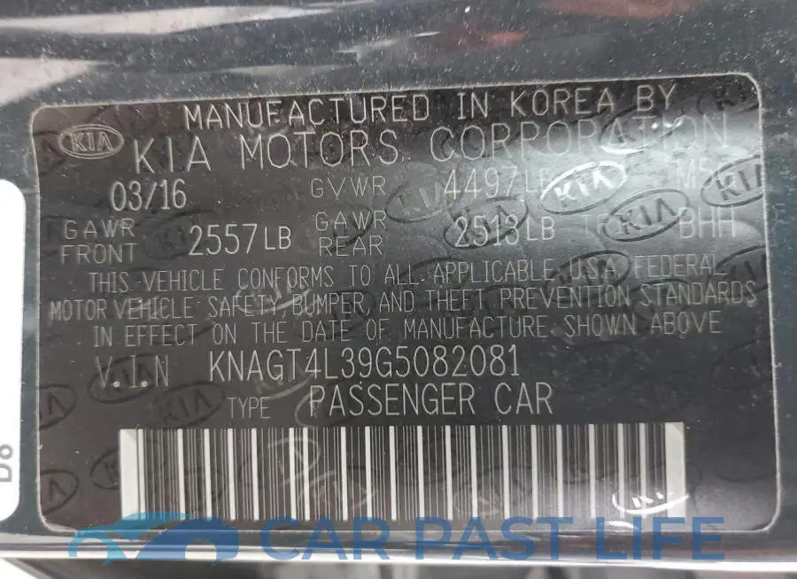 KNAGT4L39G5082081# 12