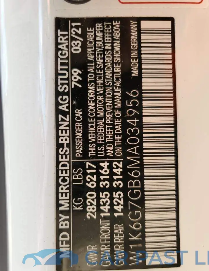 W1K6G7GB6MA034956# 12