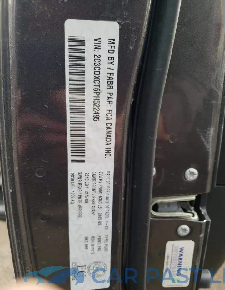 2C3CDXCT6PH522495# 13