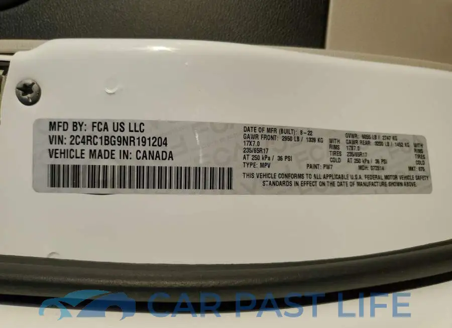 2C4RC1BG9NR191204# 13