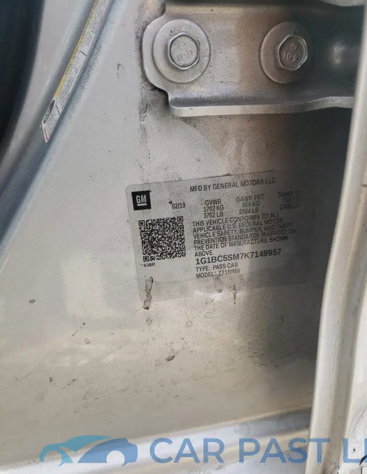 1G1BC5SM7K7149957# 12