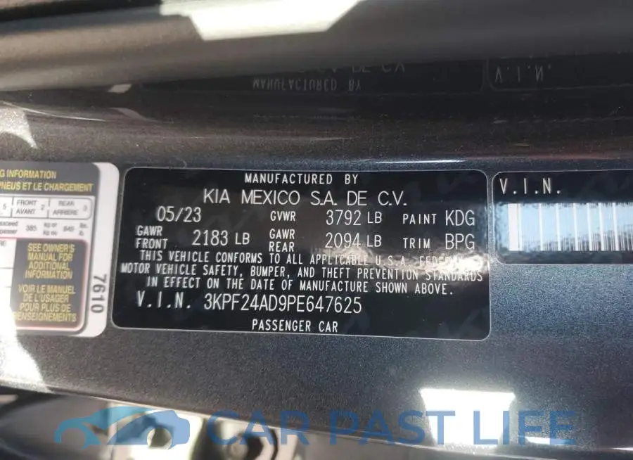 3KPF24AD9PE647625# 12