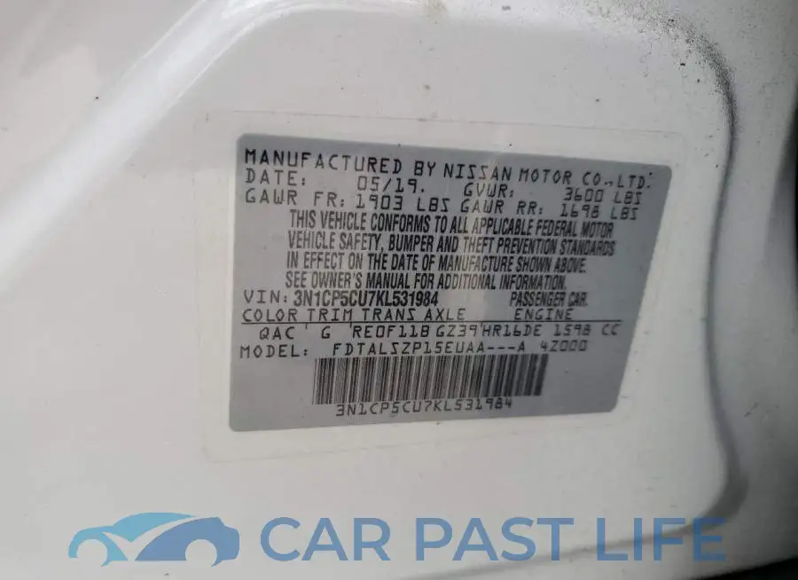 3N1CP5CU7KL531984# 12