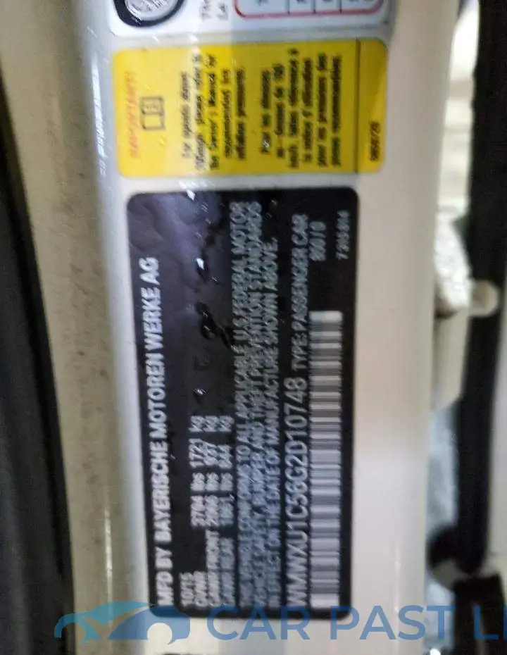 WMWXU1C56G2D10748# 12