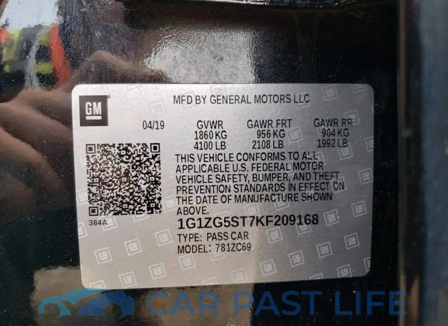 1G1ZG5ST7KF209168# 12