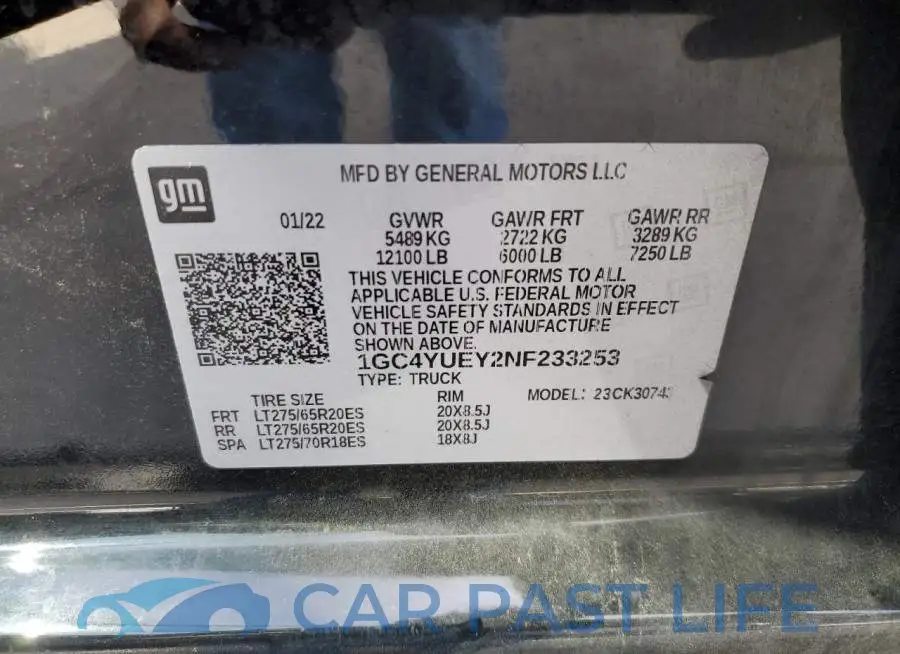 1GC4YUEY2NF233253# 13