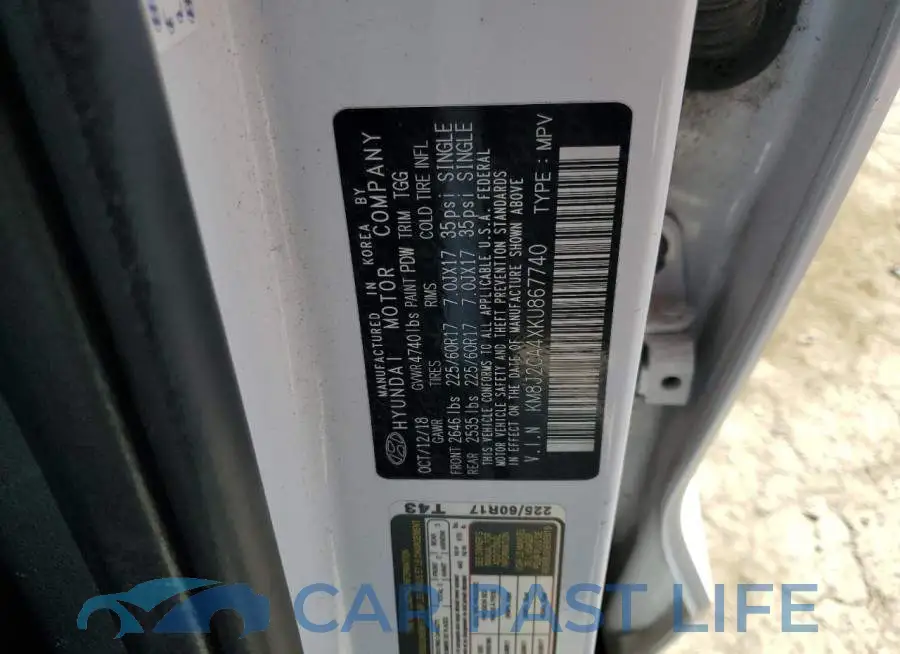 KM8J2CA4XKU867740# 13