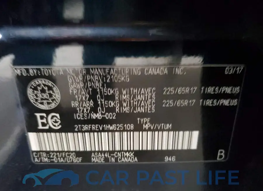 2T3RFREV1HW625108# 13