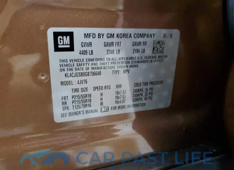 KL4CJGSB0GB706640# 14
