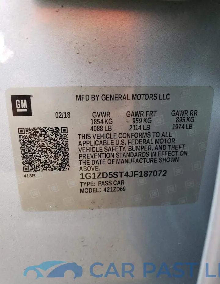 1G1ZD5ST4JF187072# 13