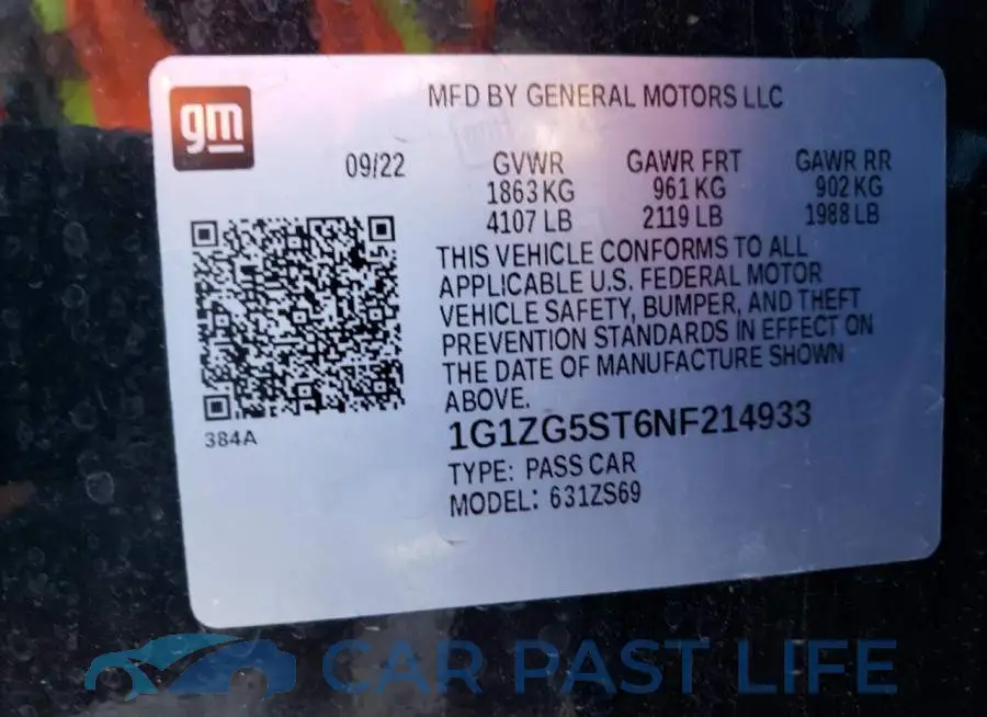 1G1ZG5ST6NF214933# 12