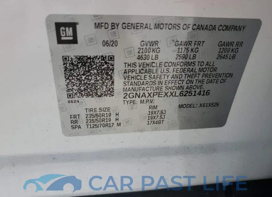 2GNAXPEXXL6251416# 12