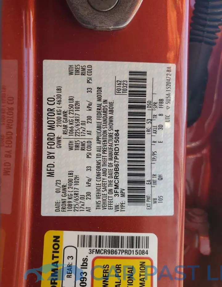 3FMCR9B67PRD15084# 12