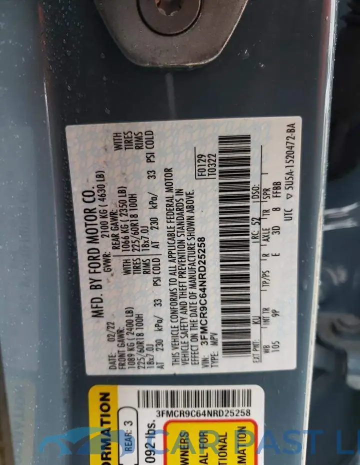 3FMCR9C64NRD25258# 14