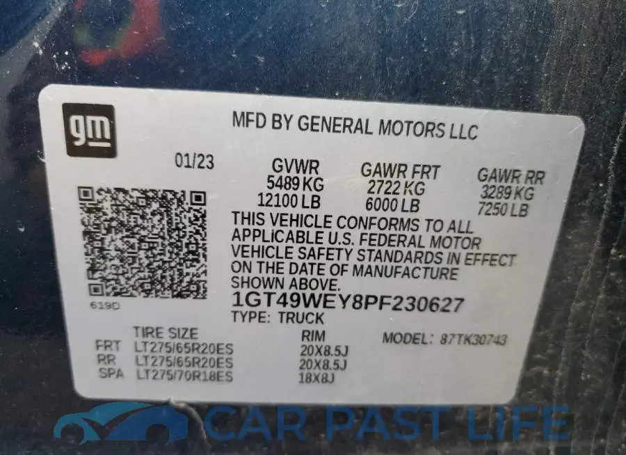 1GT49WEY8PF230627# 12