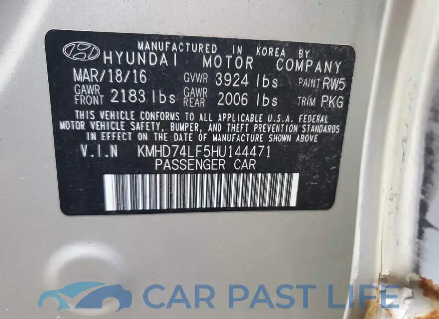 KMHD74LF5HU144471# 12