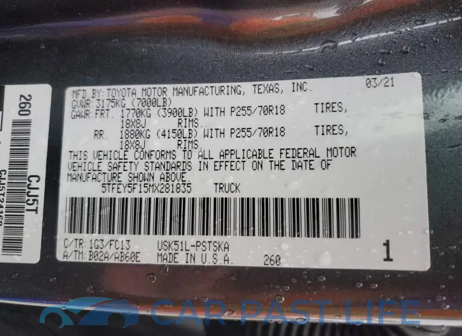 5TFEY5F15MX281835# 12