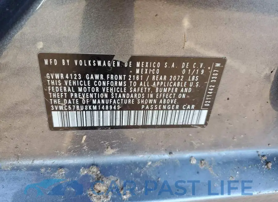 3VWC57BU8KM148949# 13