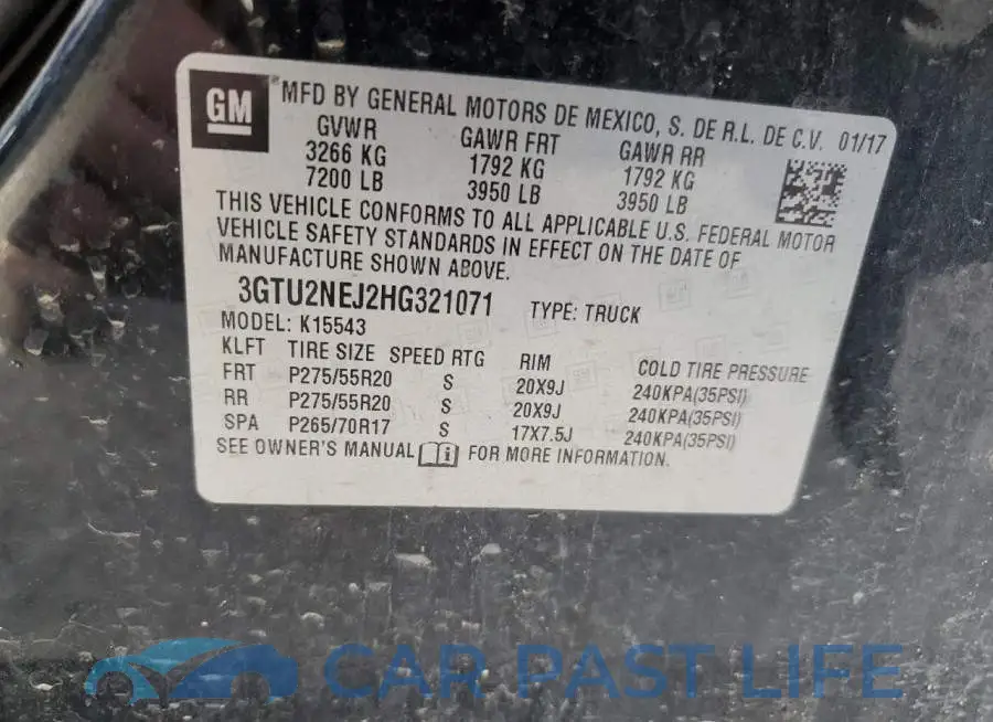 3GTU2NEJ2HG321071# 12