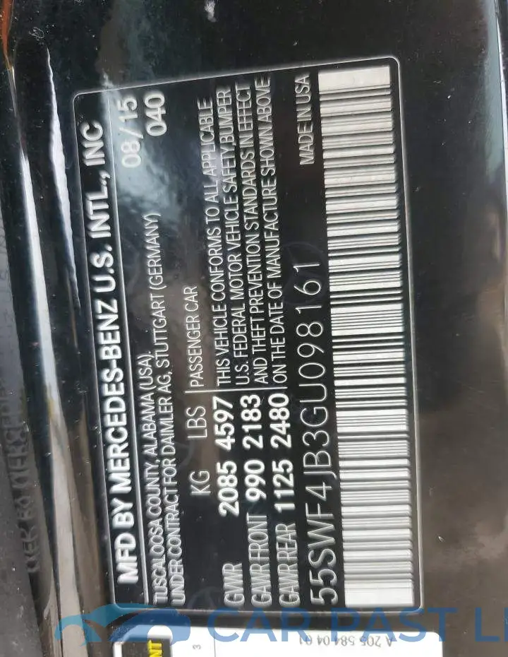 55SWF4JB3GU098161# 12