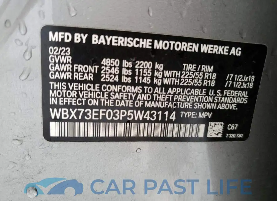 WBX73EF03P5W43114# 13