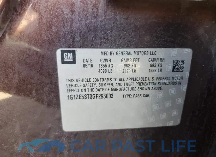 1G1ZE5ST3GF293003# 13