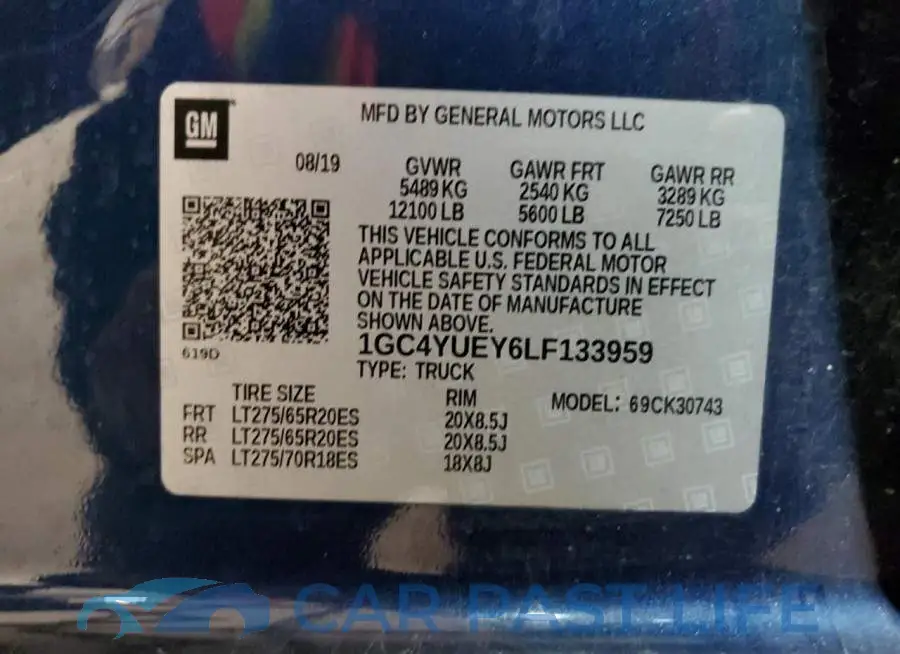 1GC4YUEY6LF133959# 12
