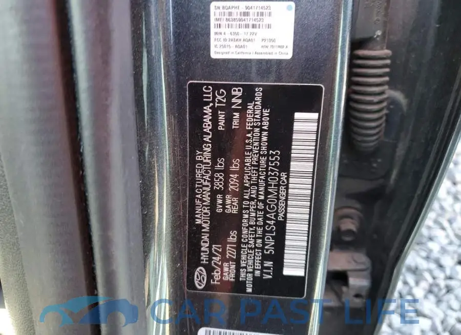 5NPLS4AG0MH037553# 12