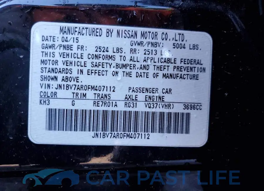 JN1BV7AR0FM407112# 12