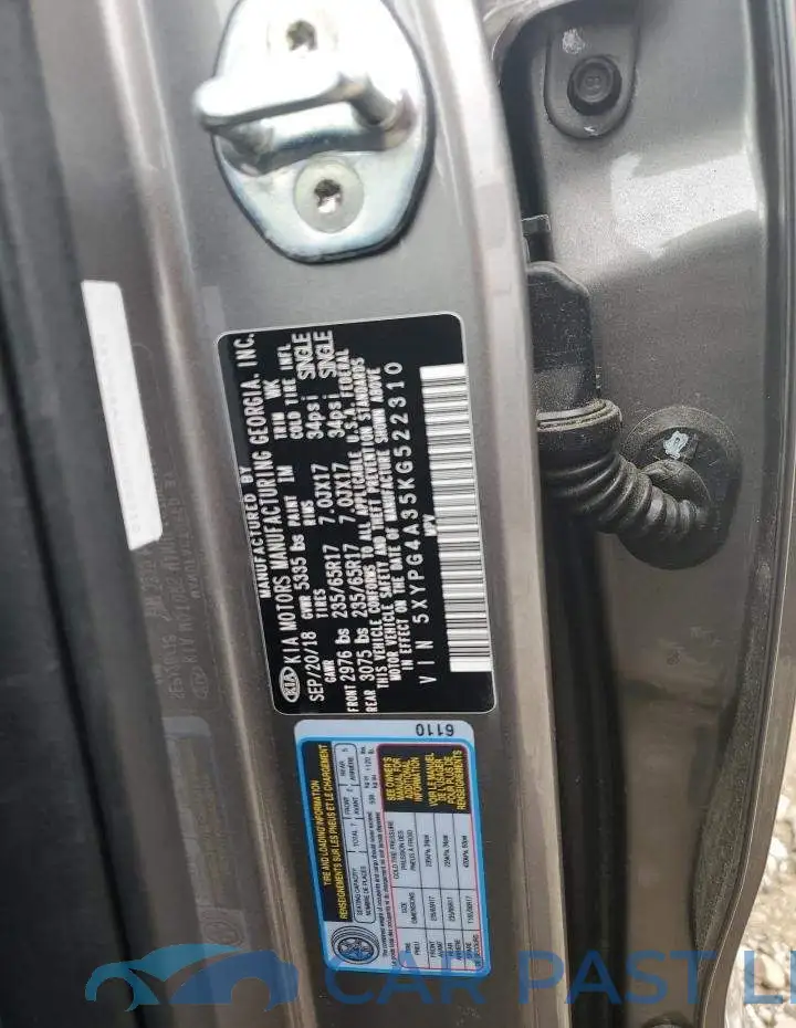 5XYPG4A35KG522310# 13