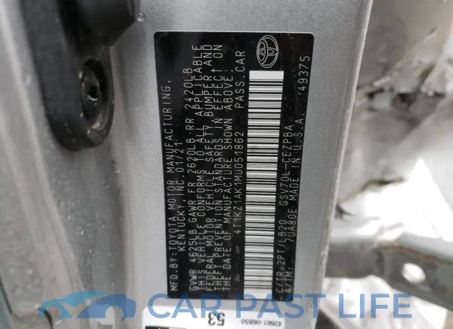 4T1KZ1AK1MU051862# 13