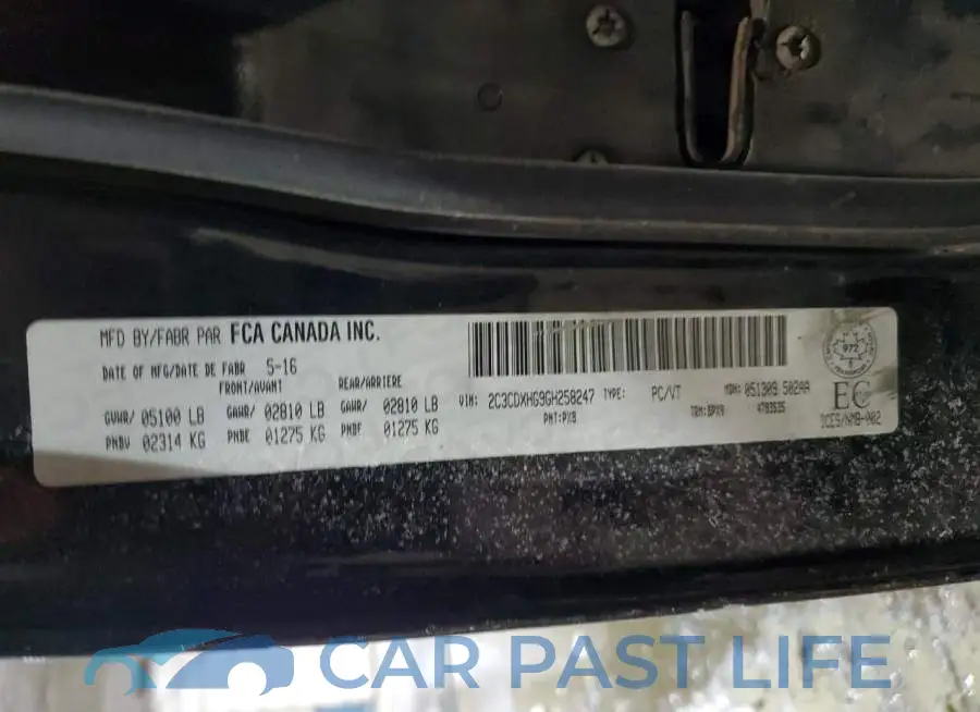 2C3CDXHG9GH258247# 12