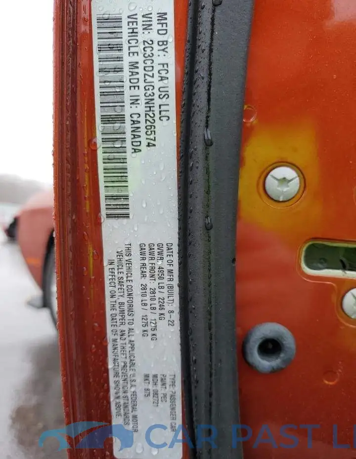 2C3CDZJG3NH226574# 12