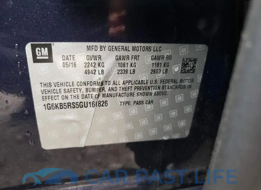 1G6KB5RS5GU161826# 12