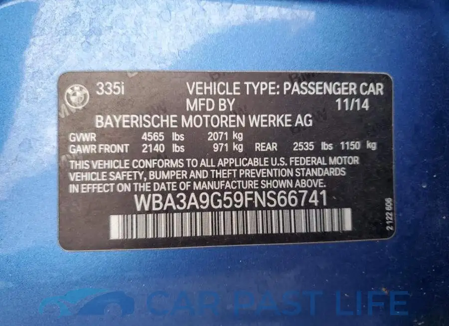 WBA3A9G59FNS66741# 13