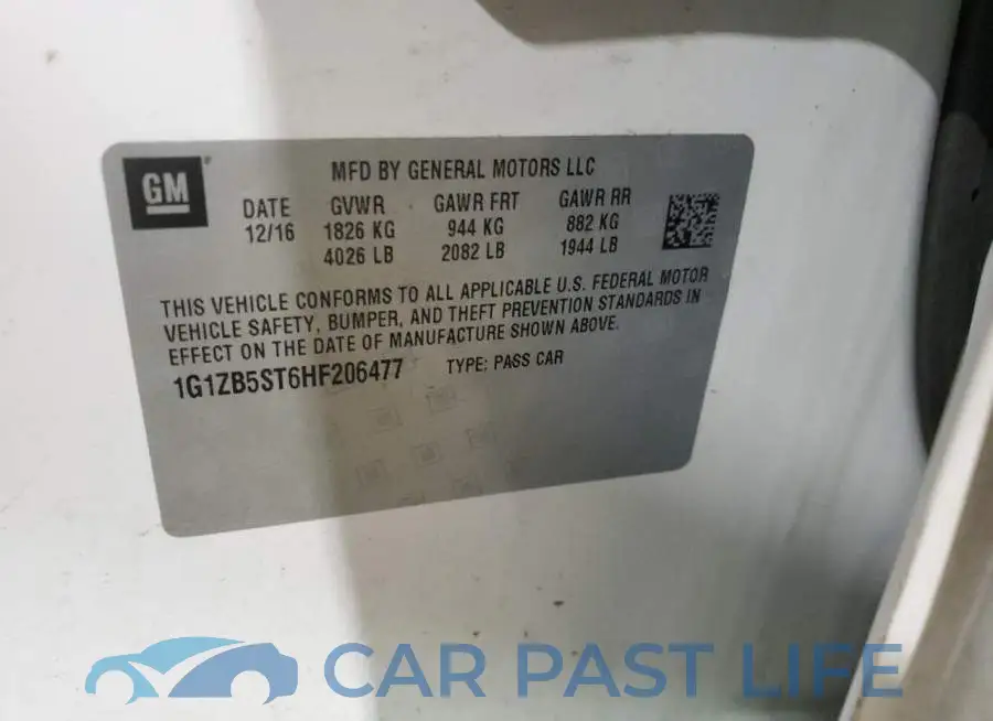1G1ZB5ST6HF206477# 12