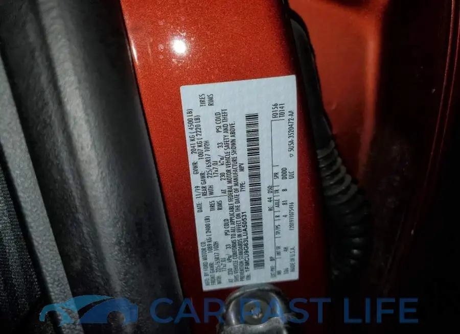 1FMCU9G63LUA50531# 13