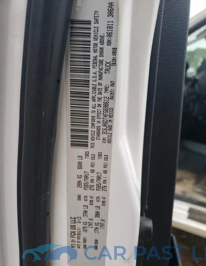 3C6JR6DT4FG698612# 12