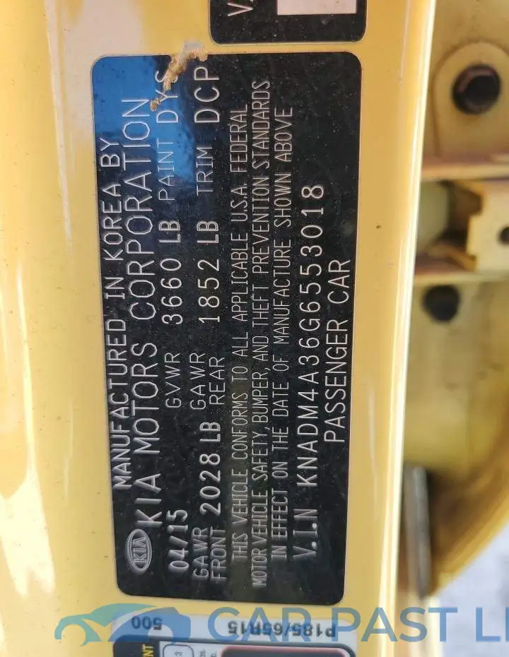 KNADM4A36G6553018# 12