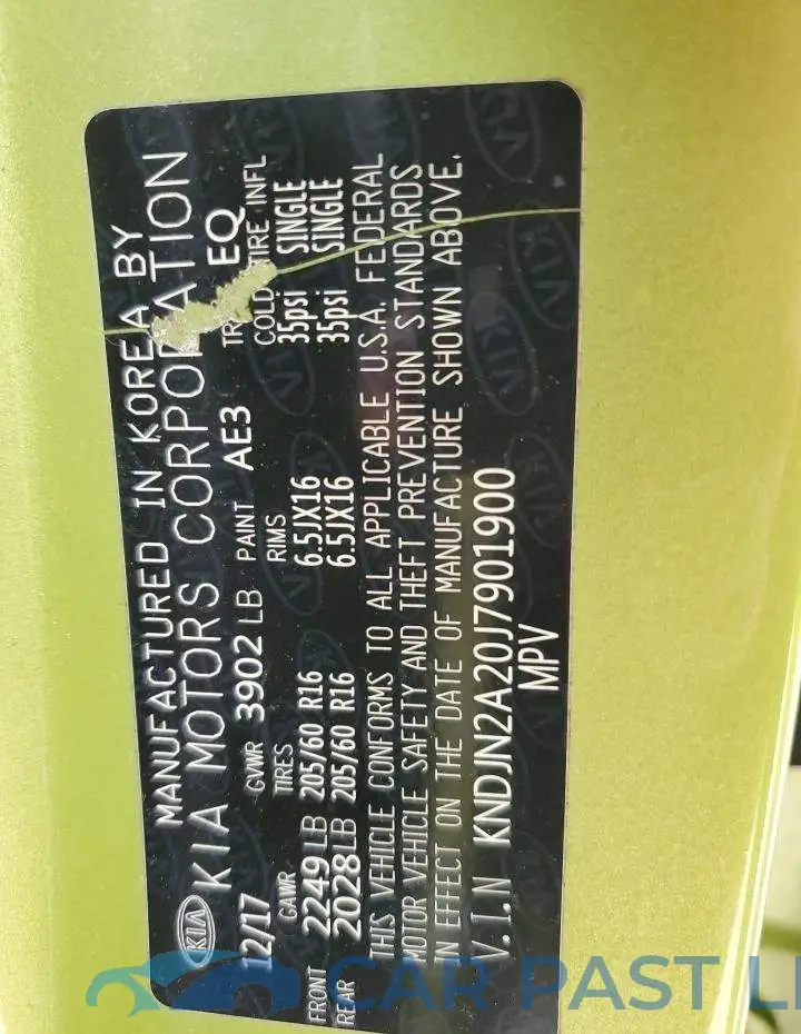 KNDJN2A20J7901900# 12