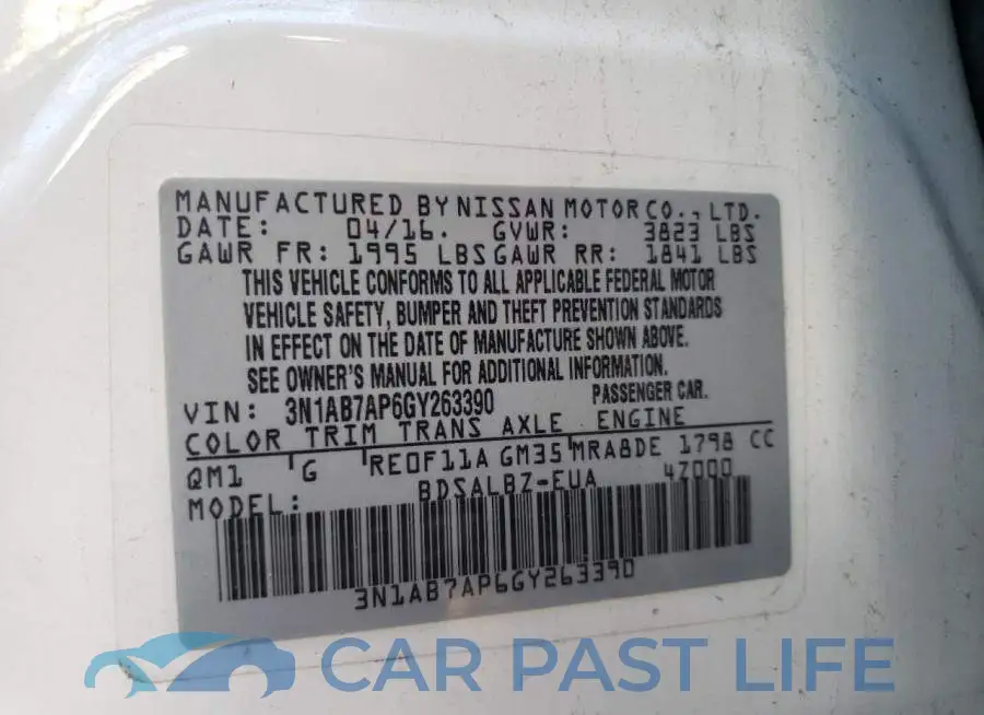 3N1AB7AP6GY263390# 12